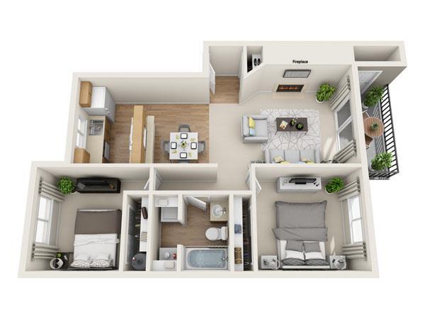 Floorplan - The Park at Cooper Point Apartments