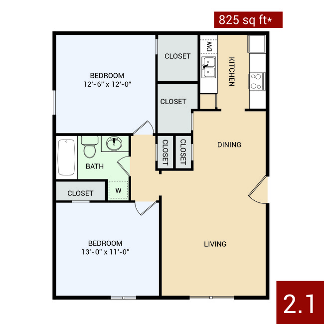 Floorplan - Cedar Ridge Apartments