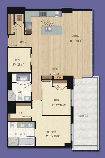 2BR/2BA - The Odyssey Condominiums