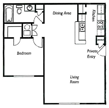 1BR/1BA - Stonewall Apartments