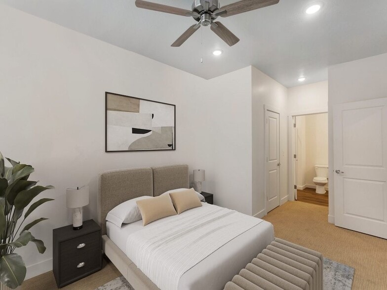 Bedroom with Ensuite - The Atlas Apartments