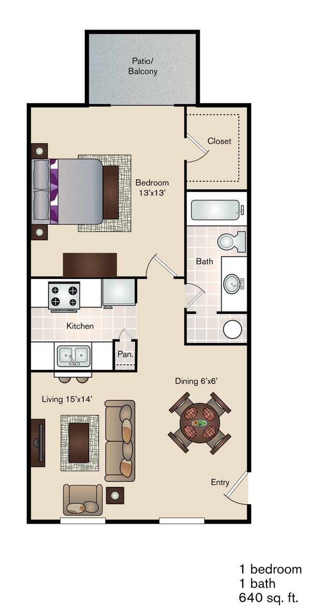 Floorplan - Rock Brook Apartments