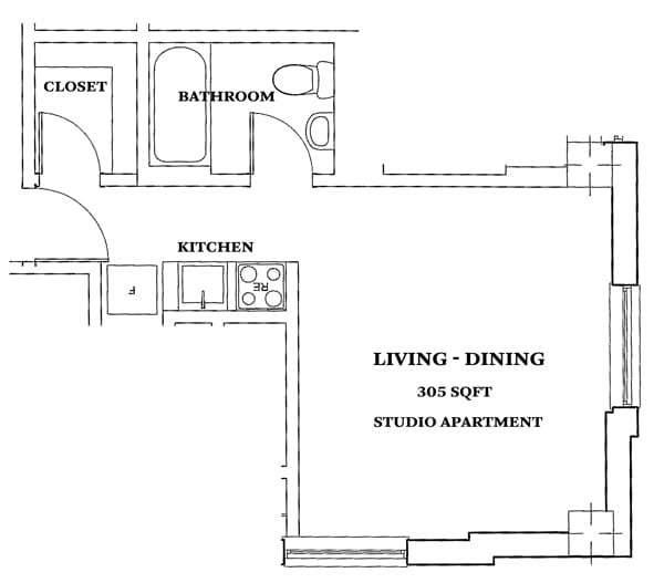 Studio - The Midwest Apartments