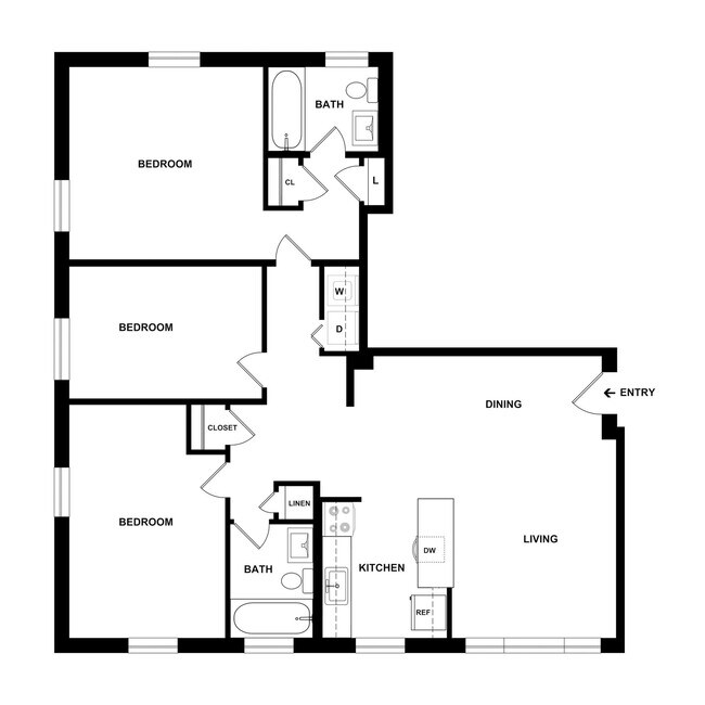 Floorplan - Carver Terrace Apartments