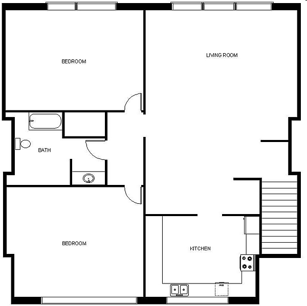 2BR/1BA - The Manhattan