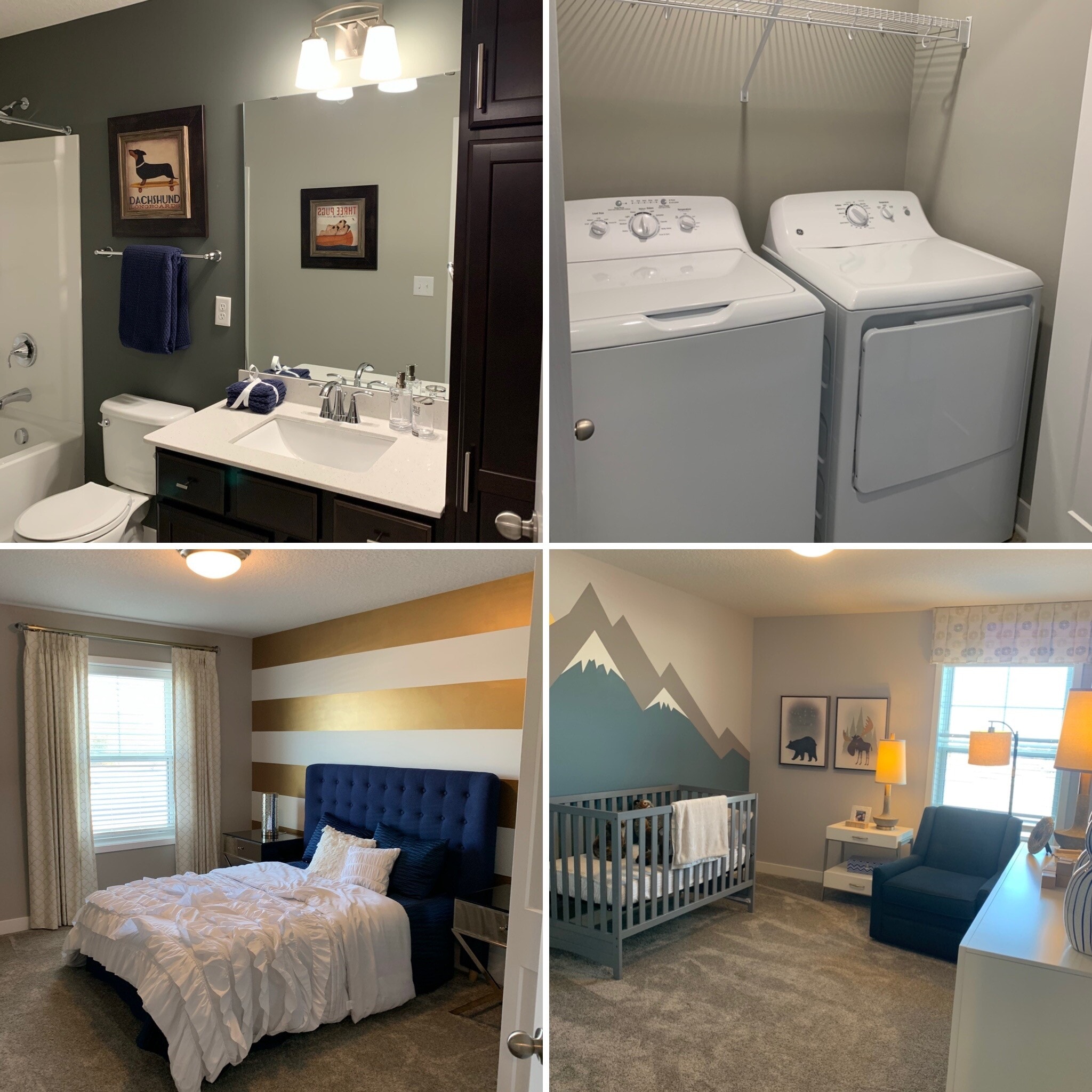 Two additional bedrooms each measuring 13 x 11 are located upstairs along with full bath, generous loft and laundry containing GE washer/dryer. (model home picture) - 4825 Martingale Drive