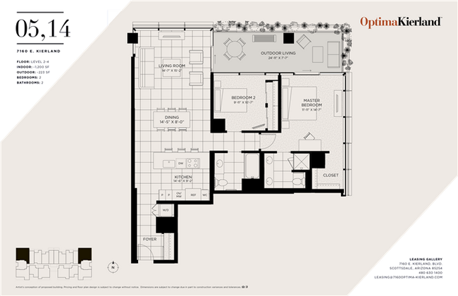 Floorplan - Optima Kierland Apartments