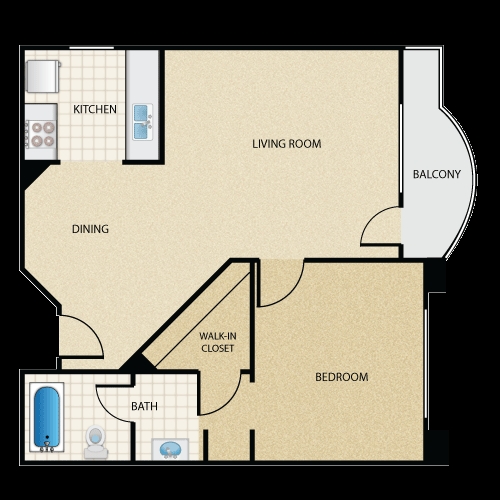 1BR/1BA - The Summit