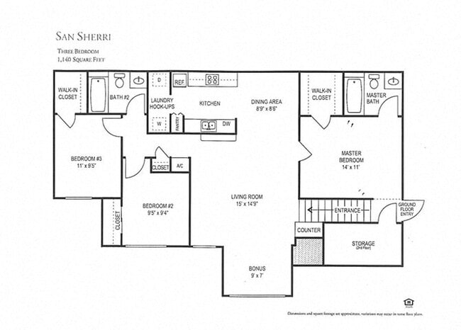 Floorplan - San Sherri Villas Apartments