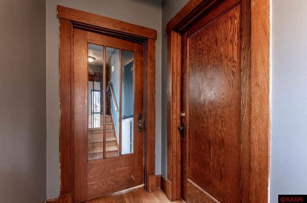 front door leading up to unit - 207 Van Brunt St