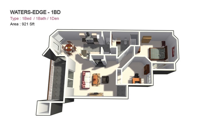Two Bed / One Bath - Waters Edge