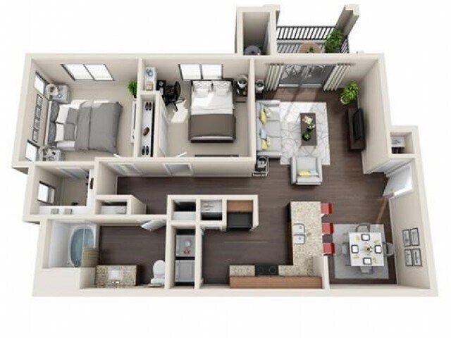 B1 renovated floorplan - Lunaire at Estrella