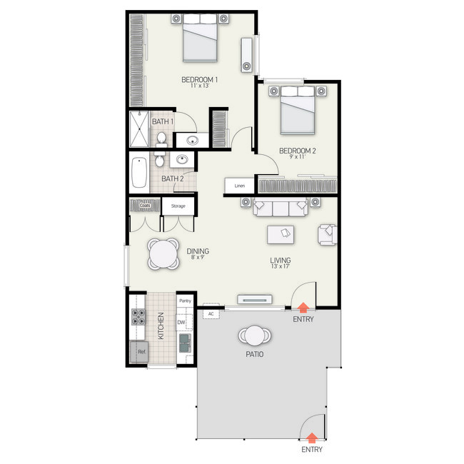 Floorplan - Parkwood Apartment Homes