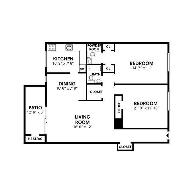 Floorplan - Longview Apartment Homes