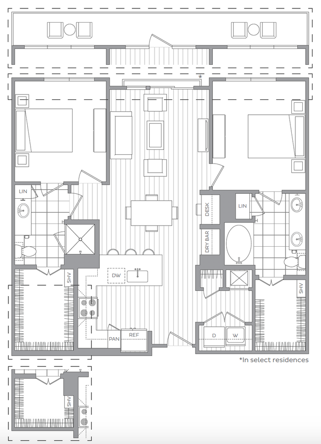 P: 2 bed / 2 bath - Hanover Parkview