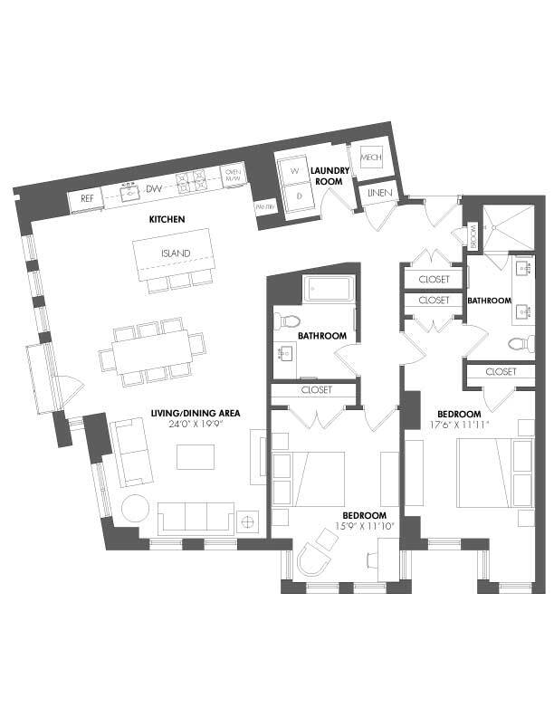 Floorplan - The Residences at Eastern Market