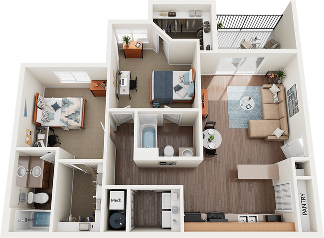 Madera-B1-2x2 Floor Plan - Madera