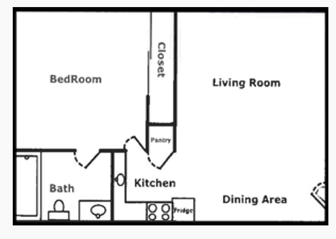 1BR/1BA - Cedar Pointe Apartments