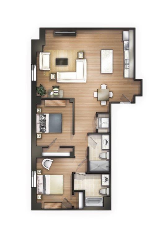 Floorplan - The Land Bank Loft Apartments