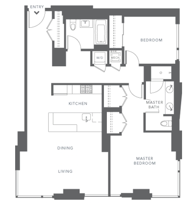 2BR/2BA - Blu SF
