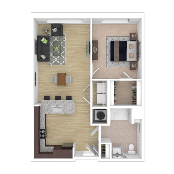 Fern - 1 Bed, 1 Bath, 694 sq. ft. - The Linden Senior Residences
