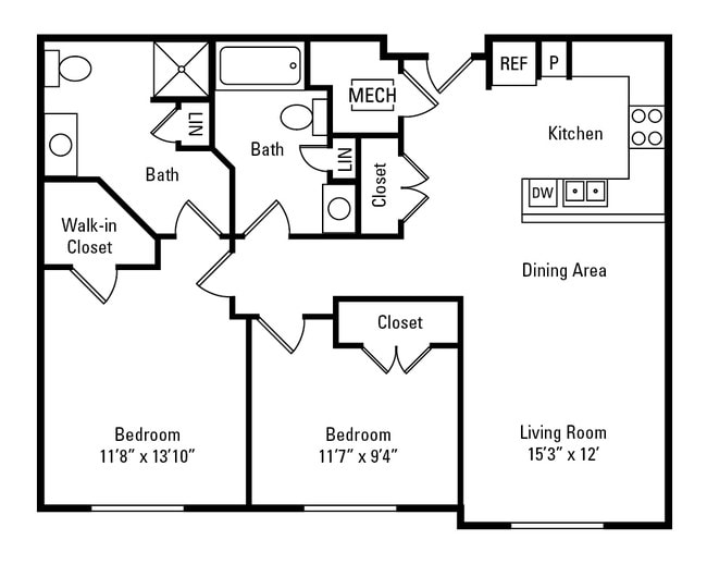 Floorplan - The Marquis at the Woods Apartment Homes