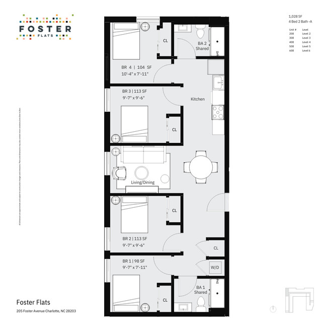 Floorplan - Foster Flats