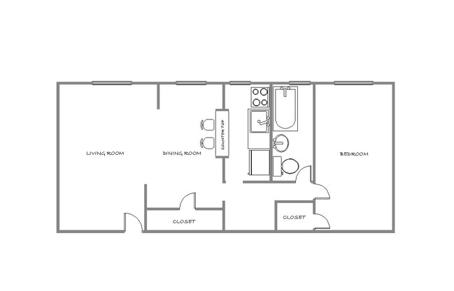 One Bedroom - Gladstone Apartments