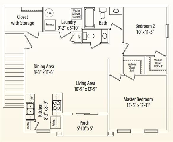 Floorplan - Bent Creek Apartments