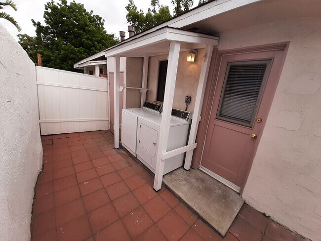 Private Back Patio w/Laundry Area - 205 N Florence St