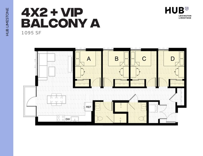 4x2 + VIP Balcony A - Hub Limestone