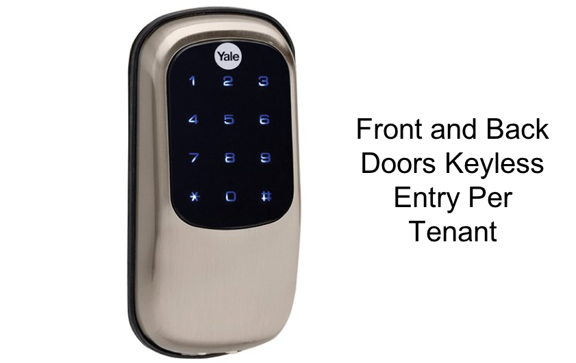 Keyless entry to front and rear house doors - 13500 Walkers Creek Dr