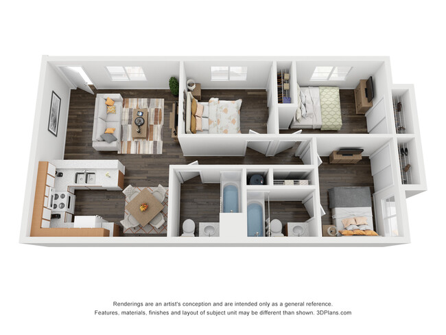 Floorplan - Maryland Villas Apartments