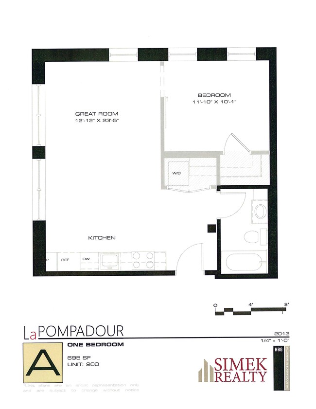 Floorplan - La Pompadour Apartments