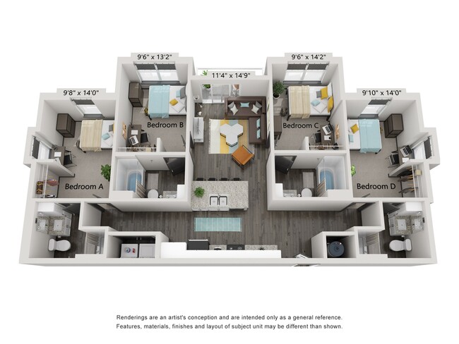 The Four Balcony Floorplan - Atlas Athens