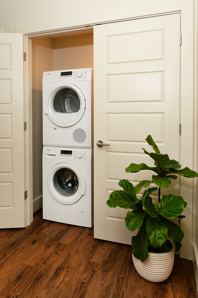 Stackable Washer & Dryers in every Apartment - The California Building