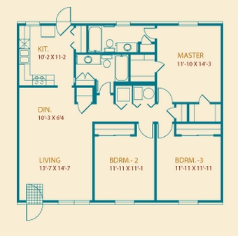 3BR/2BA - Valley Forge Apartments