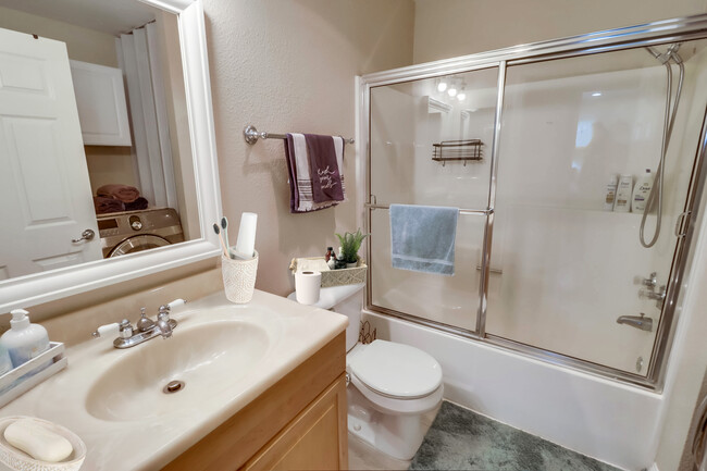 Each bathroom is fully stocked with soap, shampoo, plush towels, & hair dryer - 524 Telegraph Canyon Rd