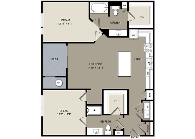 Floorplan - Westerly Apartments