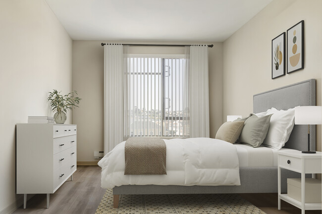 Updated Finishes bedroom with hard surface flooring - Avalon Ocean Avenue