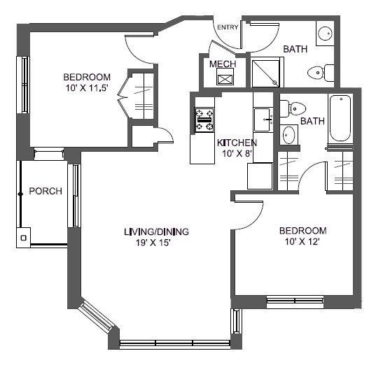 Floorplan - Malvern Place Apartments