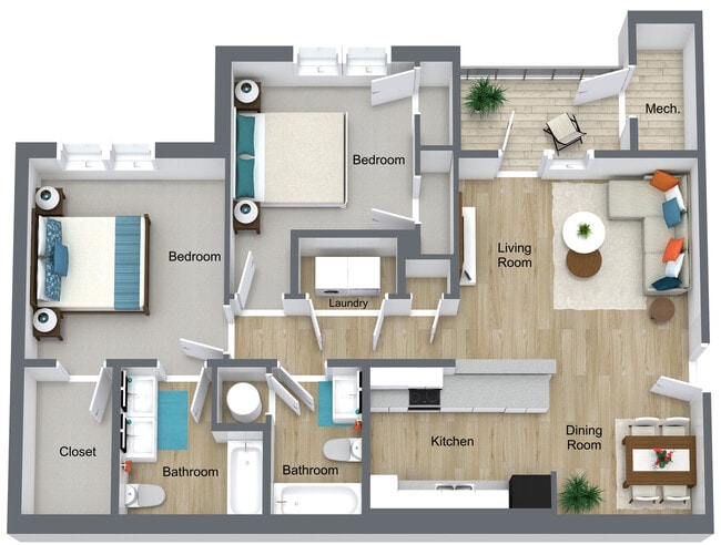 2BR Apartment - Riverside Station II