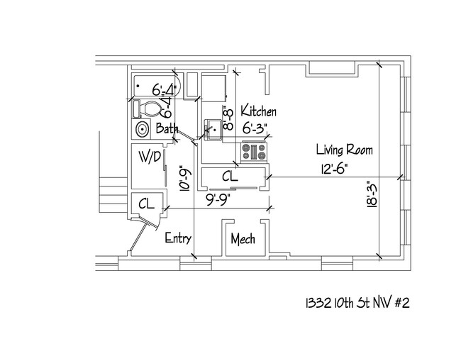 Floor Plan - 1332 10th St NW