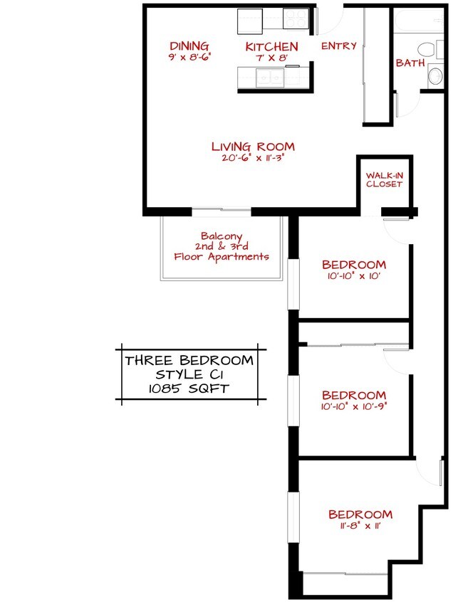 Floorplan - Meadowview Apartments