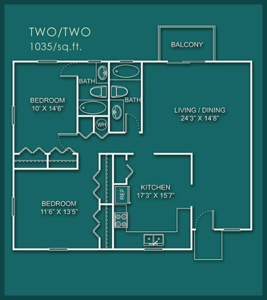 2BR/2BA - Flamingo Gardens