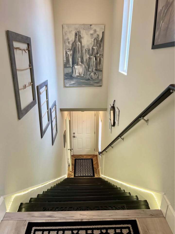 Looking down to front door - 737 241st Ln SE