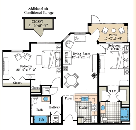 2BR/2BA - Aston Gardens At Pelican Marsh Senior Living