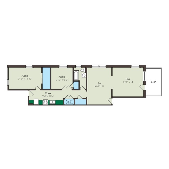 Floorplan - Paradise Flats