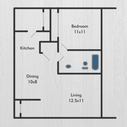 1BR / 1BA - Lincolnwood Apartments