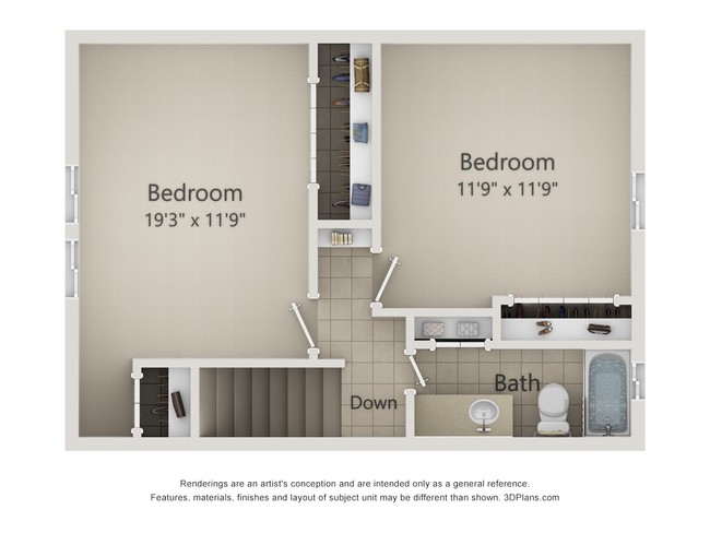 Two bedroom townhouse second floor - Little Acres Apartments & Townhomes